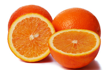 Close-up perfectly fresh orange