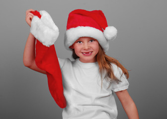 Happy Girl at Christmas