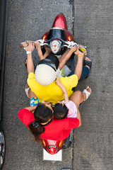 Family scooter, Bangkok, Thailand.