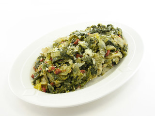 Mixed cooked greens whole plate
