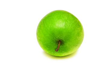 Green apple isolated on the white background
