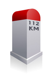 Borne kilomètrique (reflet)