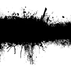 Foto op Plexiglas grunge zwarte strook © Nicemonkey