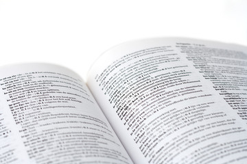 Fototapeta premium Dutch dictionary. shallow DOF. Focus on Islam