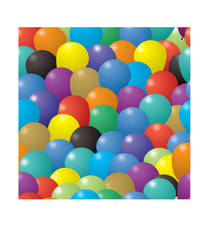 seamless repeating illustrated balloon background