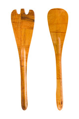 Wood spoon and fork