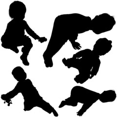 Childrens Silhouettes 05 - illustrations