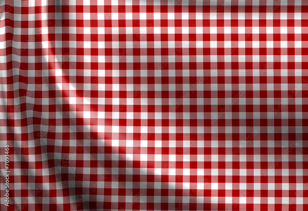 Wall mural Red picnic cloth texture