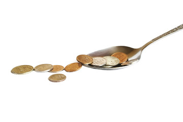 Money on the spoon