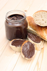bagel with chocolate