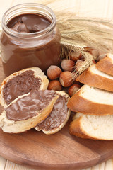 bagel with chocolate