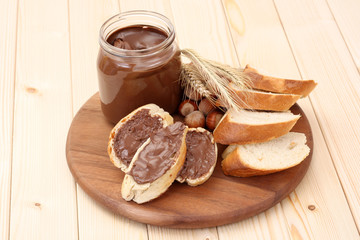 bagel with chocolate