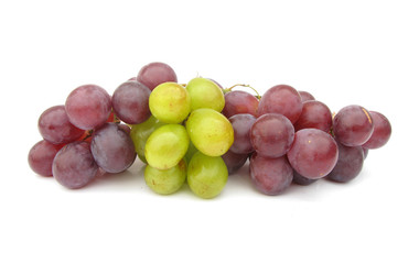 Grapes black and white isolated in white studio