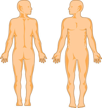 Human figures facing each other side