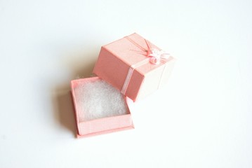 empty pink box isolated on a white background