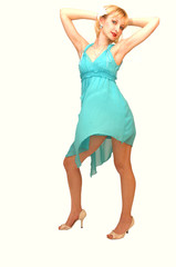 Standing blond lady 1.