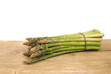 Asparagus on wood