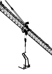 vector illustration construction silhouette construction crane