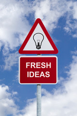 Fresh ideas sign in the sky