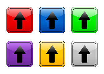 rounded square button up arrow