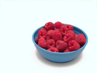 pile of raspberry isolated on a white background