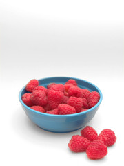 pile of raspberry isolated on a white background