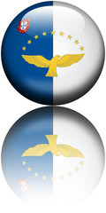 Drapeau Açores 3D Reflet