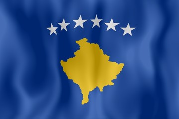 drapeau kosovo froissé crumpled flag - obrazy, fototapety, plakaty