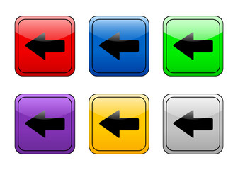 rounded square button left arrow