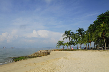 Morning by the beach at East Coast Park, Singapore