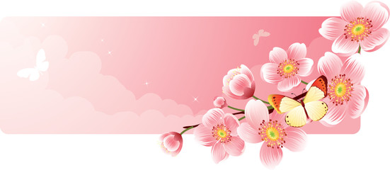 Vector illustration - 	Flower banners