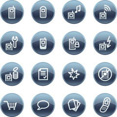 Mineral drop mobile phone icons