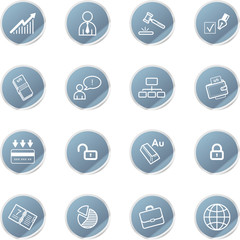 blue sticker business icons