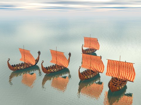 Viking Fleet of Ships