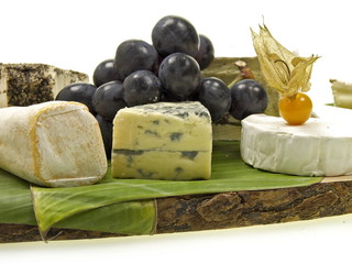 käse aus kuh, schaf und ziegenmilch