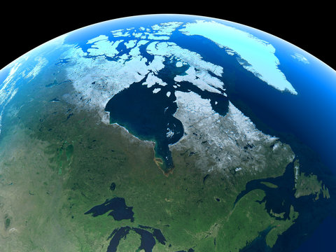 Fototapeta Canada as seen from space