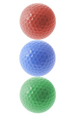 Stack of Color Golf Balls