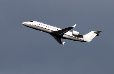 Regional passenger airplane taking off