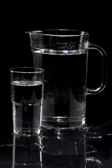 Jug With glass and water