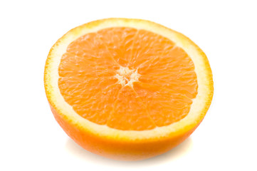 Fresh orange fruit on white background