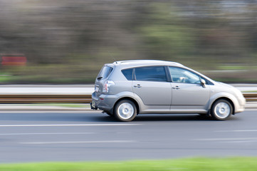 Fototapeta na wymiar Driving motion blur