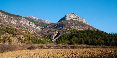 Fototapeta na wymiar Paysage de la Drôme provençale