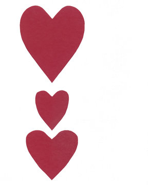 three red hearts