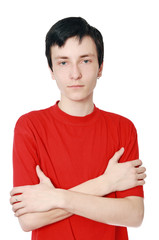 Portrait of the modern teenager of 17 years