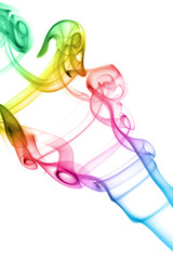 colorful smoke isolated