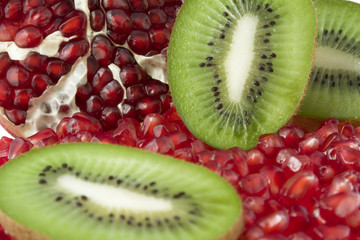 kiwi and pomegranate