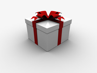 Pacco Regalo bianco rosso