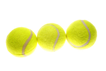 Tennis balls isolated on white