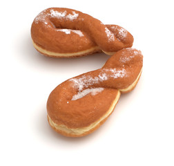 twisted iced donuts