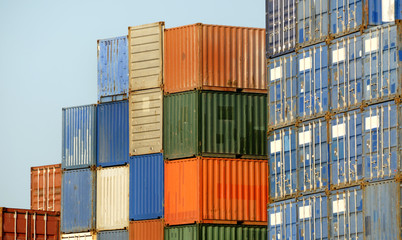 Fototapeta premium containers in a harbor